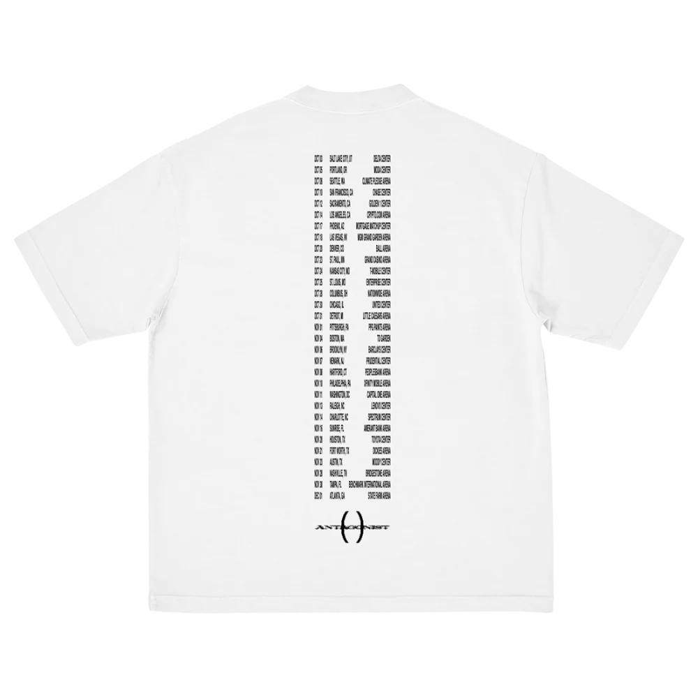Antagonist Tour 2.0 White Tour T-Shirt - Image 2